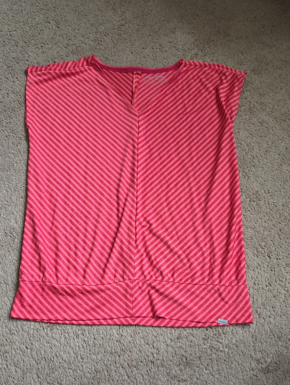 Eddie Bauer Pink Striped Women's Top